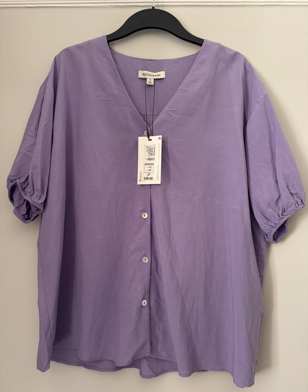 M&S Autograph Lilac Lightweight Blouse / Top